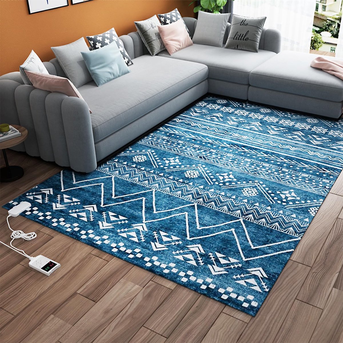 Elektrische Verwarmingsmat - Grafeen Vloerkleed - Ruimte Verwarmen - Snelle Infrarood Warmte - 55x90cm - Grijs