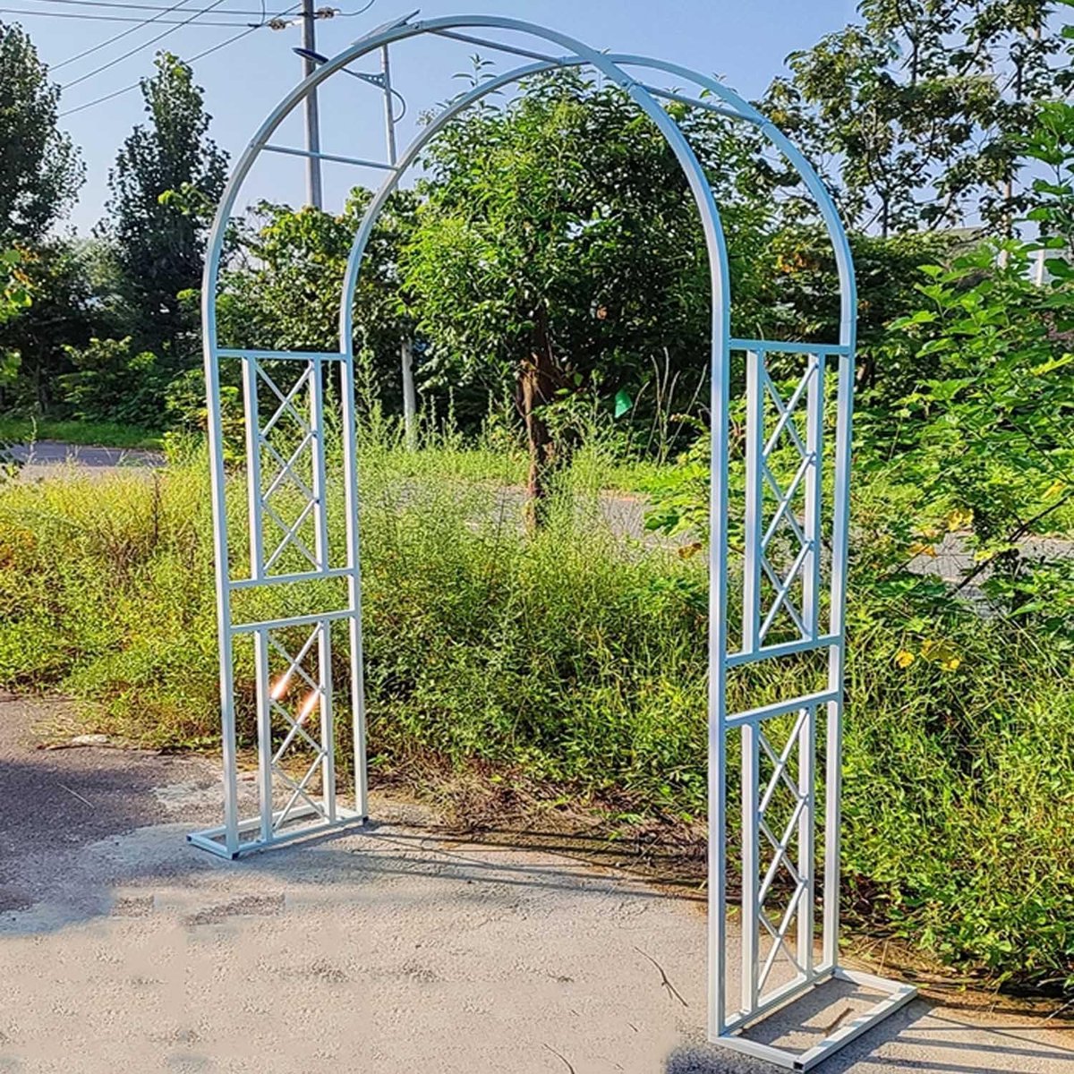 Metalen tuinboog - Rozenboog Klimplant - Tuindecoratie Creëren - Verstelbare Hoogte - 140-340 cm - Zwart