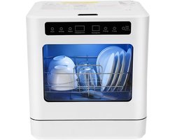 Tafelvaatwasser - Mini vaatwasser - Servies Reinigen - Stille werking 52dB - Compact model - Wit