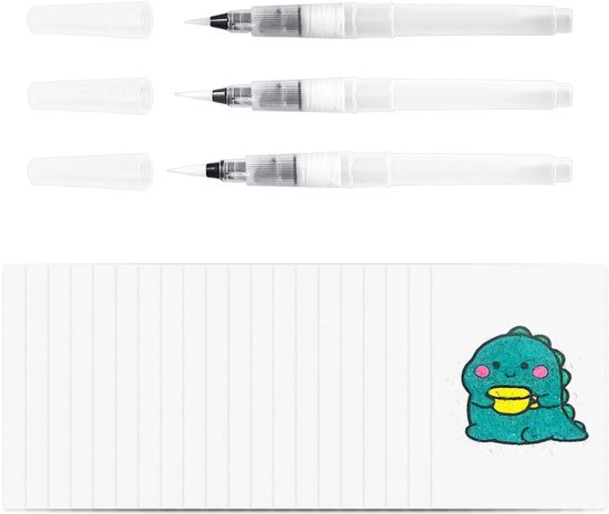 Creatieve schilderen set: 20 sponsjes en 3 vulpen