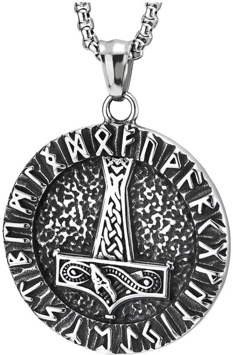 Mjolnir hamer Aladdien - Vikinghanger, roestvrij staal