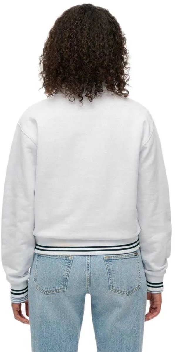 Superdry Country Club Halfhoge Trui met Reliëflogo Dames Truien Wit