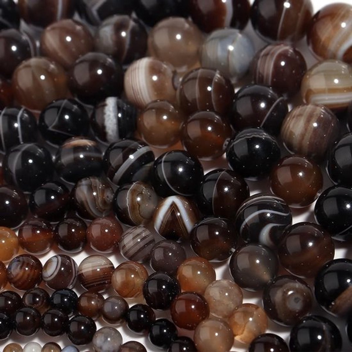 Virtubuy - Agate Steen Kralen - Natuurlijke Gemstone Kralen - 30 Stuks - DIY