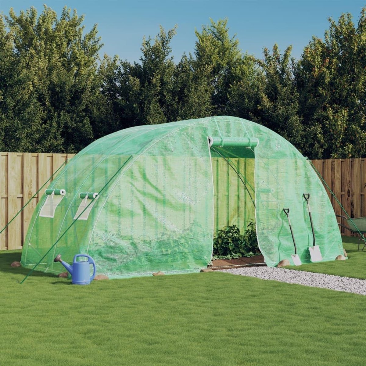 Tuinkas - Plantentunnel - Planten Warm Houden - Stalen Frame - 5 x 2 x 2.3 m - Groen