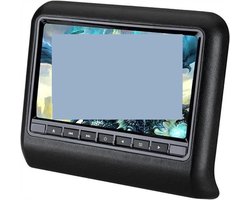 Autoscherm Hoofdsteun - Multimedia Speler - Reizen Vermaak - Ingebouwde Luidsprekers - 9 Inch - Zwart