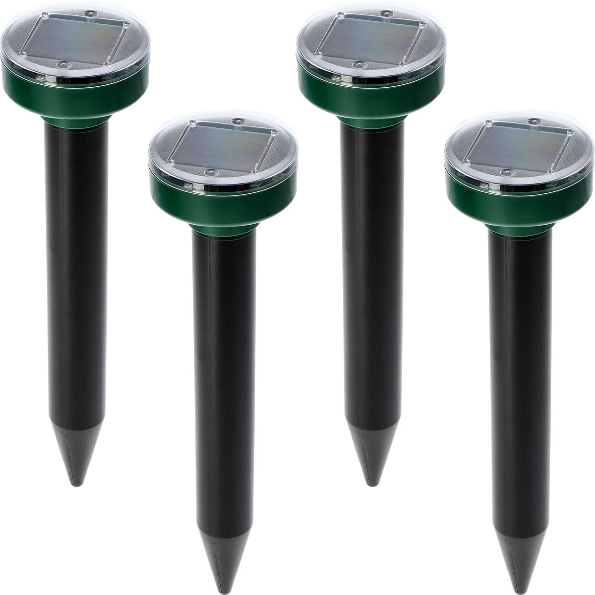 Zonne Molverjager Set 4 Stuks – Ultrasone Mollenverjager op Zonne-energie – Tot 2600 m² – Waterdicht – Milieuvriendelijk