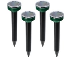 Zonne Molverjager Set 4 Stuks – Ultrasone Mollenverjager op Zonne-energie – Tot 2600 m² – Waterdicht – Milieuvriendelijk