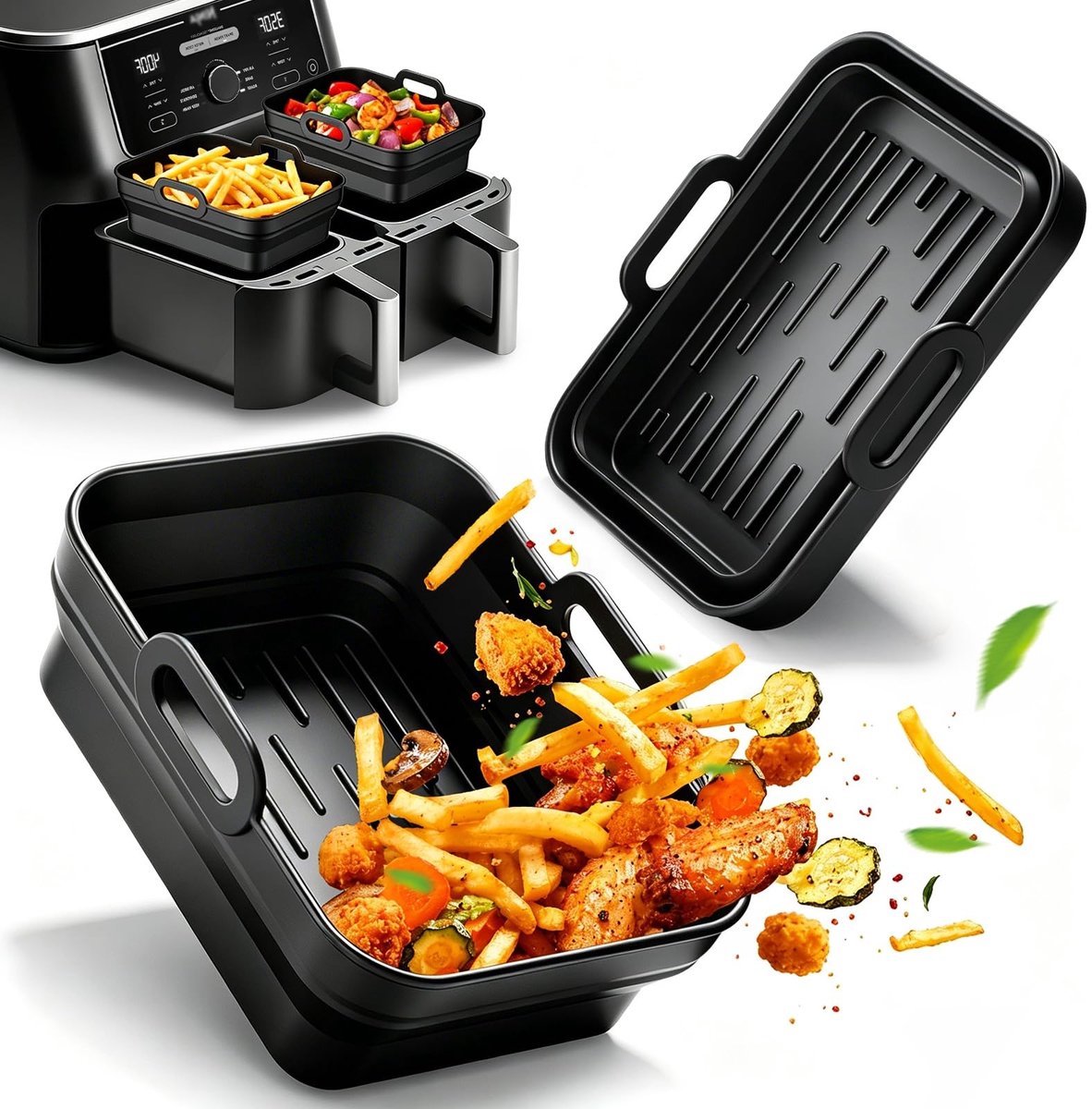 Solidchoice Vouwbare Silicone Bakvormen voor Airfryer Accessoires