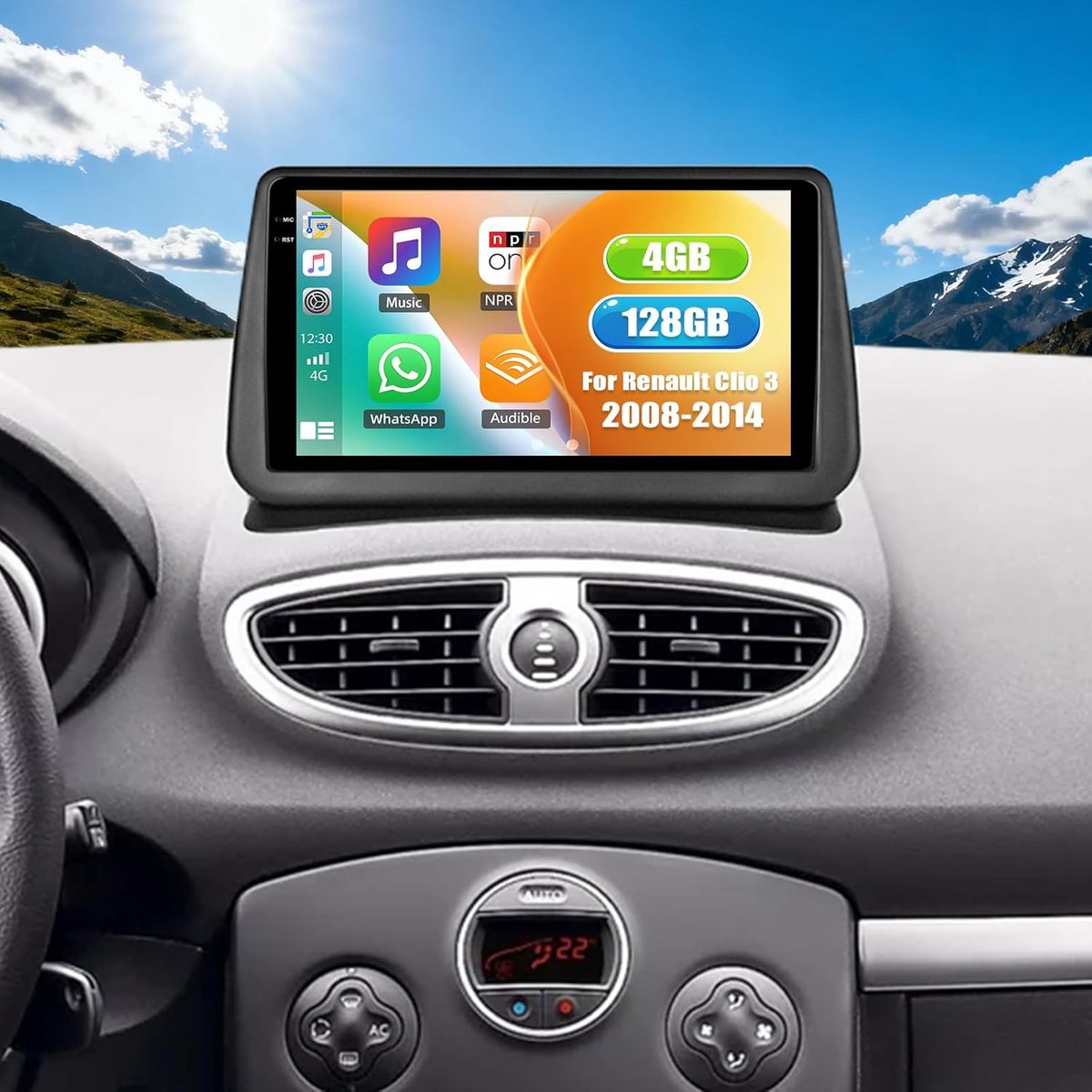 Auto Radio 9 Inch - 4G+128G - GPS Navigatie - Draadloze Carplay & Android Auto - ShopVlot