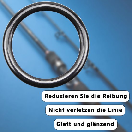 Complete Set van 160 Vissersringen in 15 Maten, Keramische Gidsen van 3.7 mm tot 30 mm, Reparatieset voor Hengels — afbeelding 4