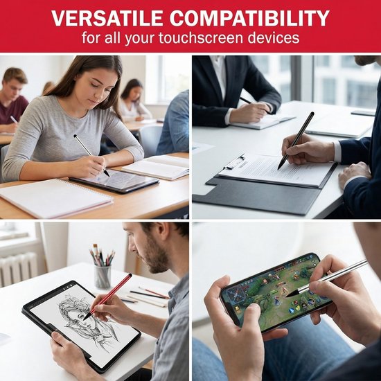 Solidchoice - Set van 3 Universele Touchscreen Stylus Pennen — afbeelding 3