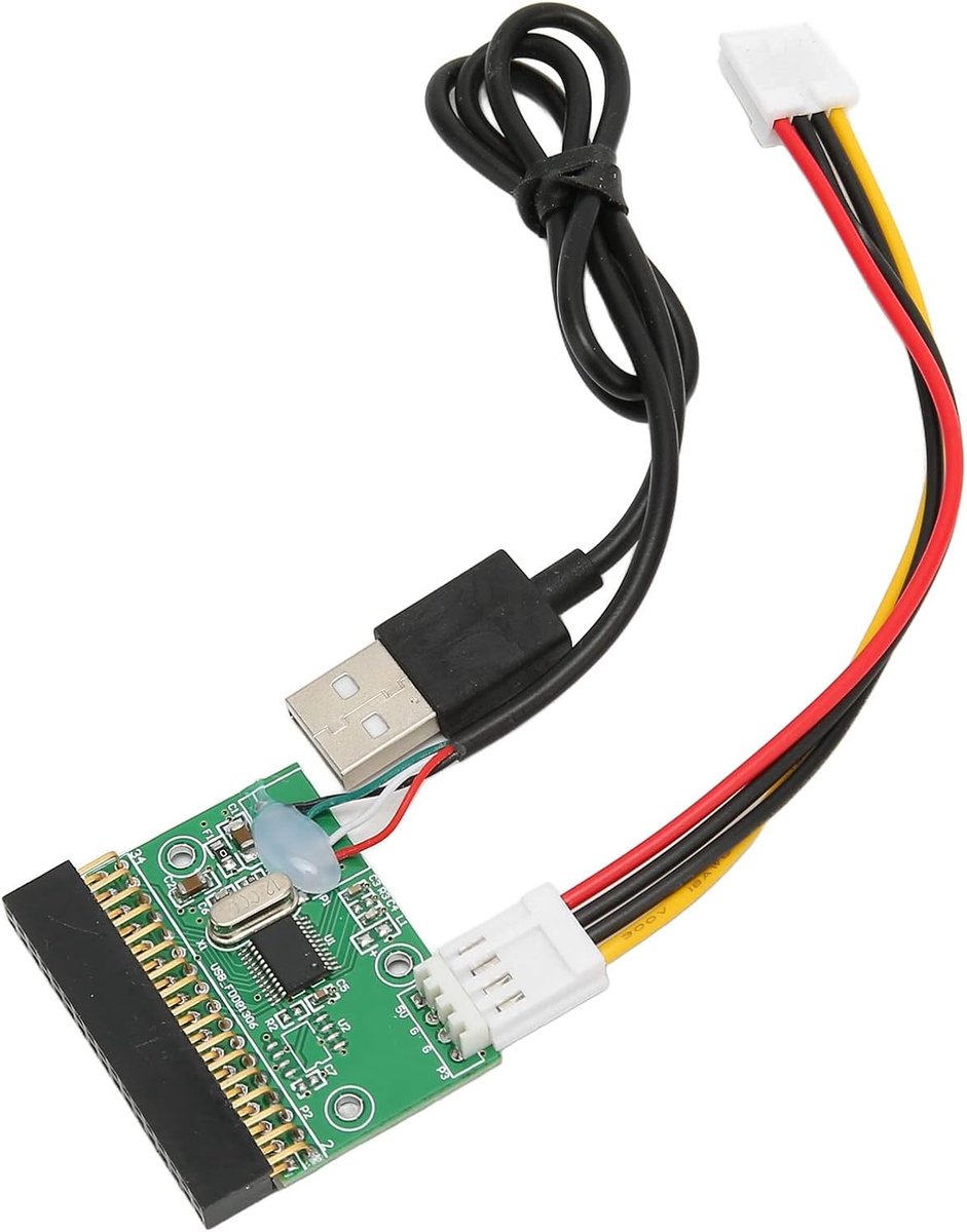 Floppy drive connector 34 pin - USB kabel adapter - Plug and Play - Voor 1.44MB floppy drive - ShopVlot