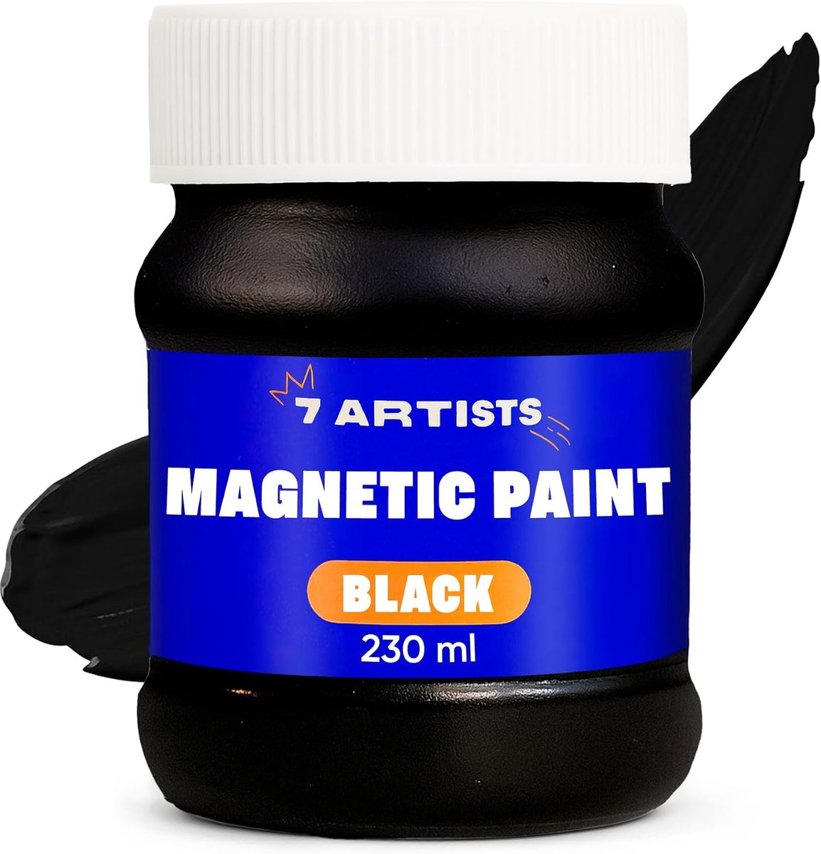 Magnetische krijtbordverf zwart 230ml - watergedragen verf - met metaaldeeltjes - ideaal voor krijtborden - ShopVlot