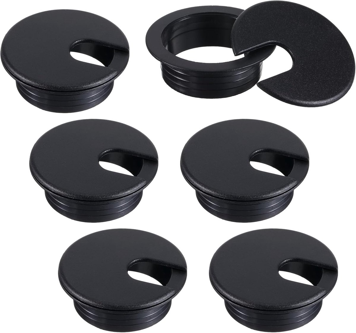 Desk grommet 35mm - plastic kabeldoorvoer - 6 stuks - voor een opgeruimde werkplek - ShopVlot