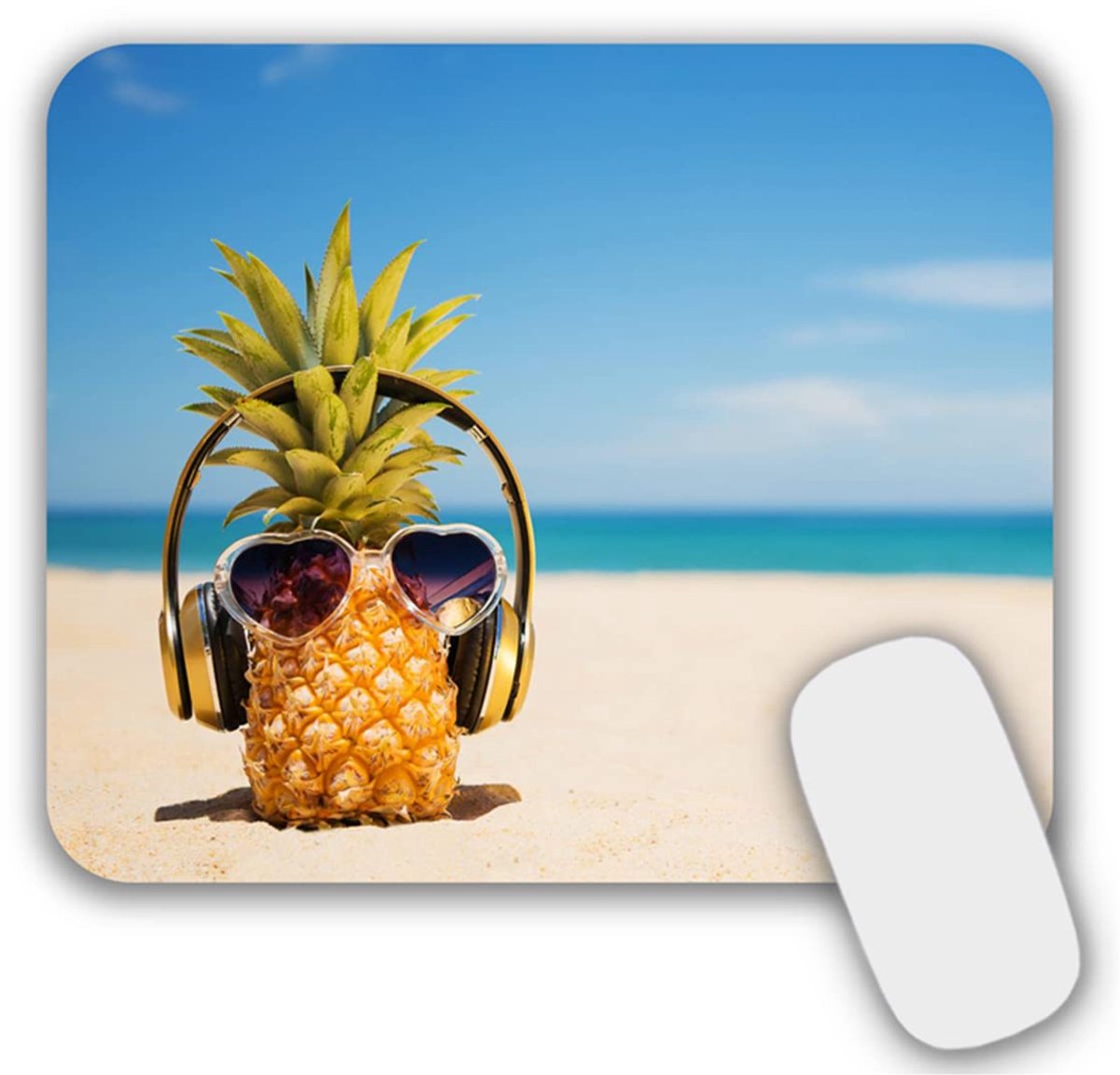 Muismat Kleine 24 x 20 cm - Grappig Motief - Ananas - Perfect voor thuis en op kantoor - ShopVlot