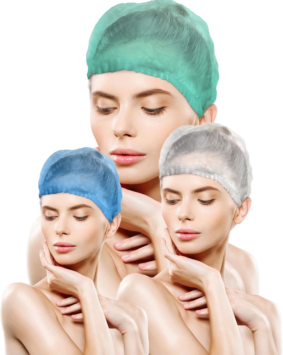 Disposable Headphones TNT Model Plissè Head and Hair Cap for Cosmetics, Spa, Medical Centers, Restaurants, Cleaning - ShopVlot