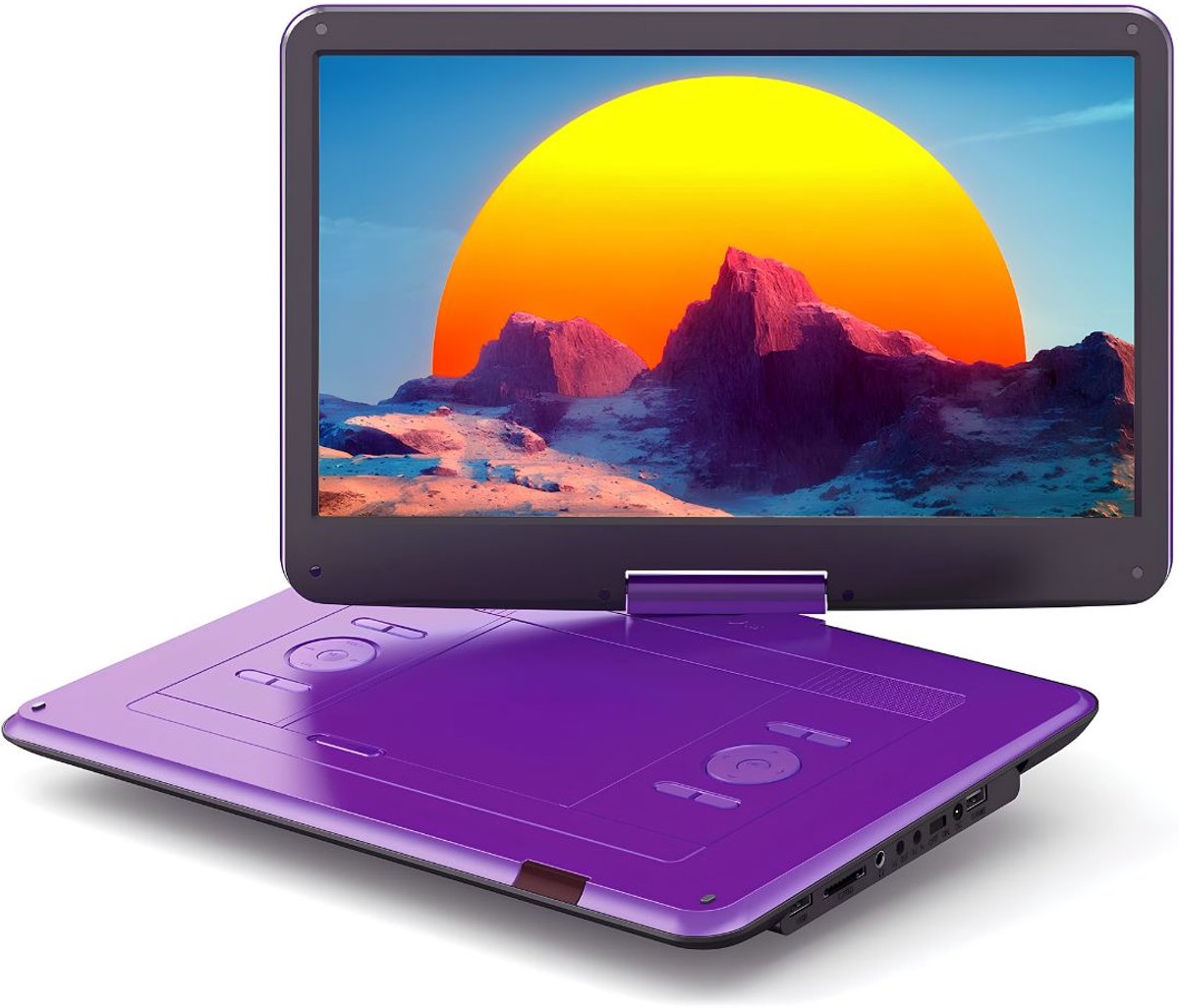 VALI® Draagbarer Dvd Speler - Draaibaar Scherm - Draagbare Dvd Speler met Scherm - Sering - 42cm x 30cm 12cm
