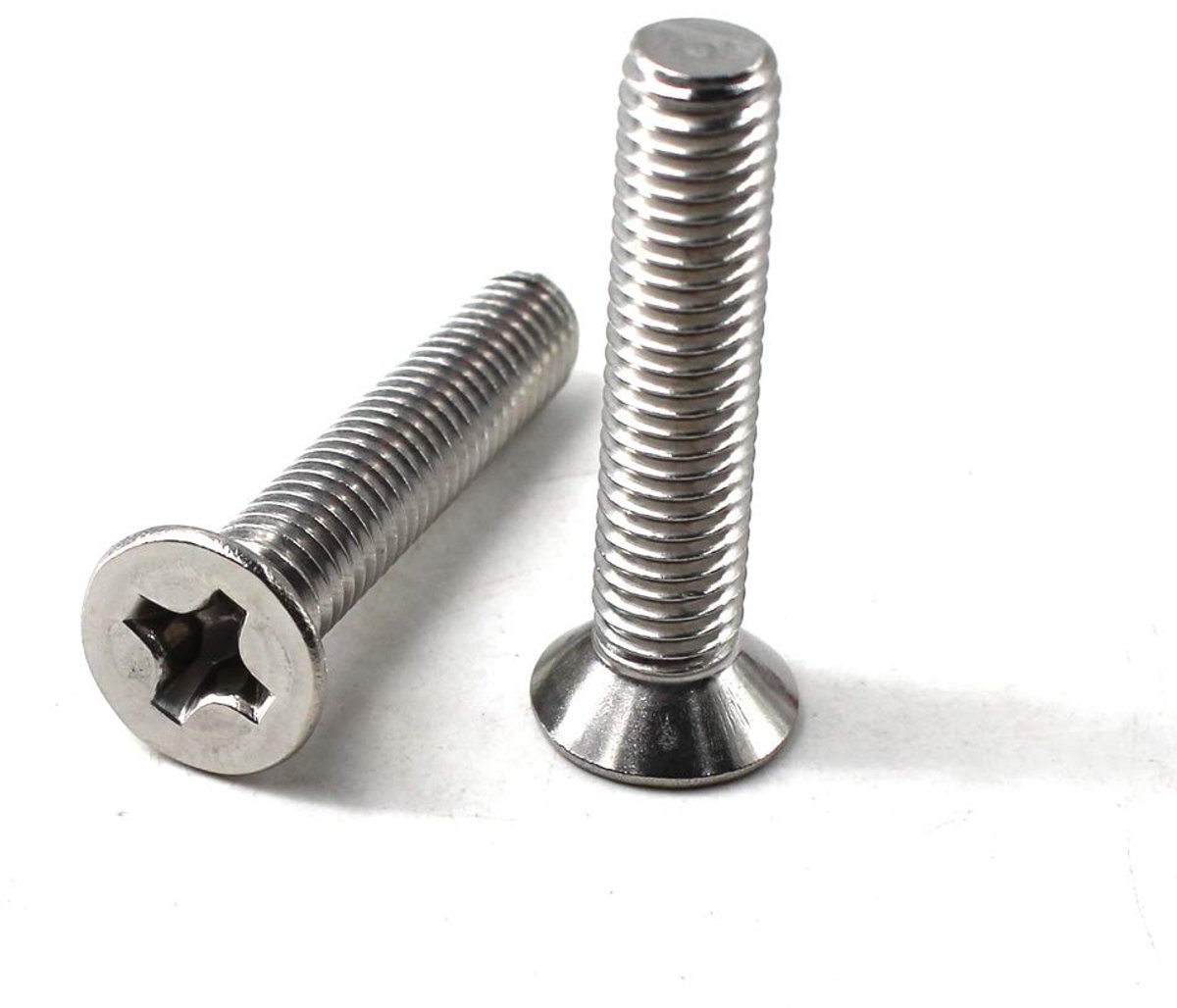 M4x10 Phillips Screws 304 Stainless Steel Flat Head Machine Screws Countersunk Screw (Pack of 100) - ShopVlot