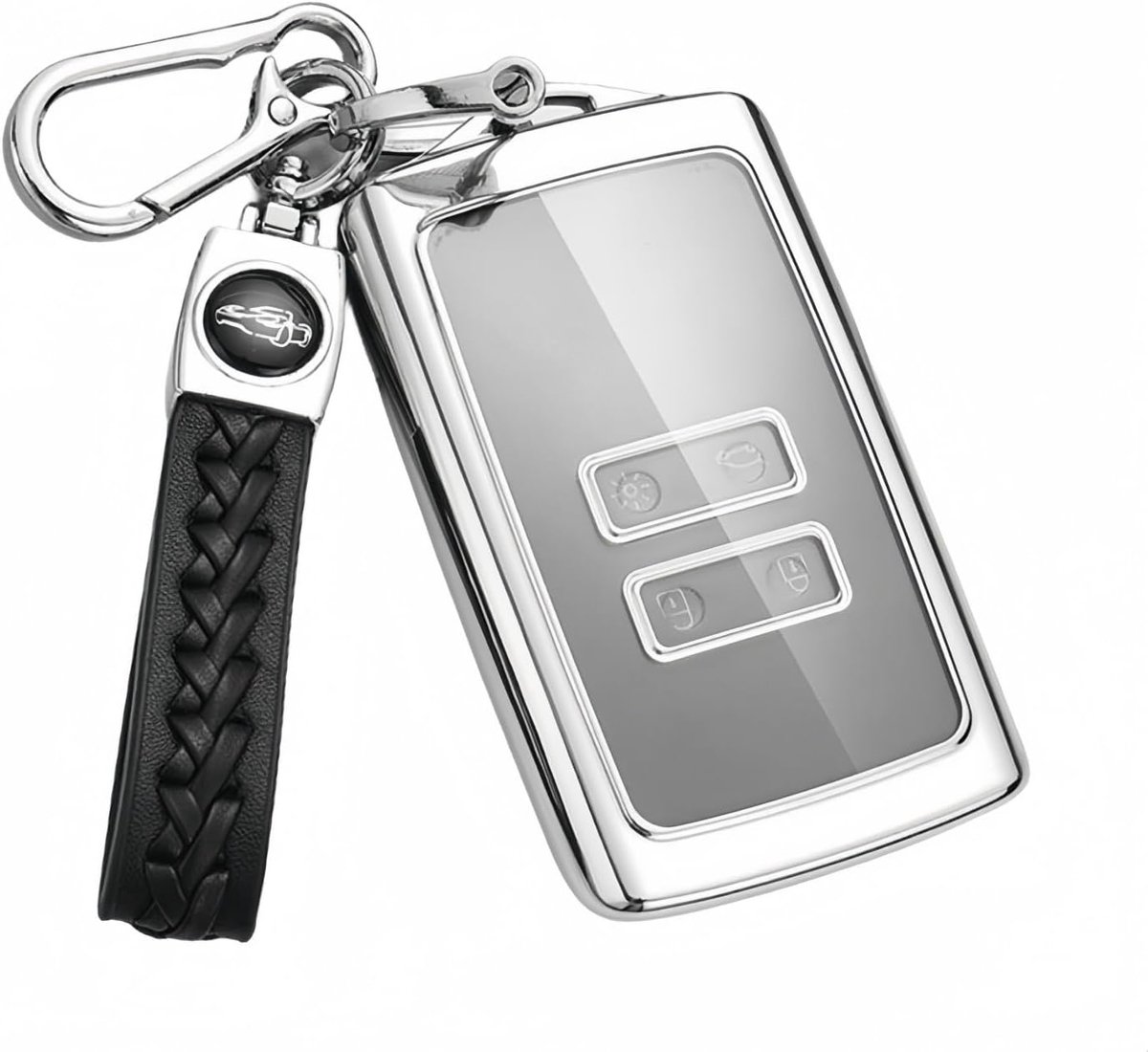 Key Case Compatible with Dacia Bigster 2024-2025 2026 Car Key Case, Key Case Accessory with Keychain, siliver - ShopVlot