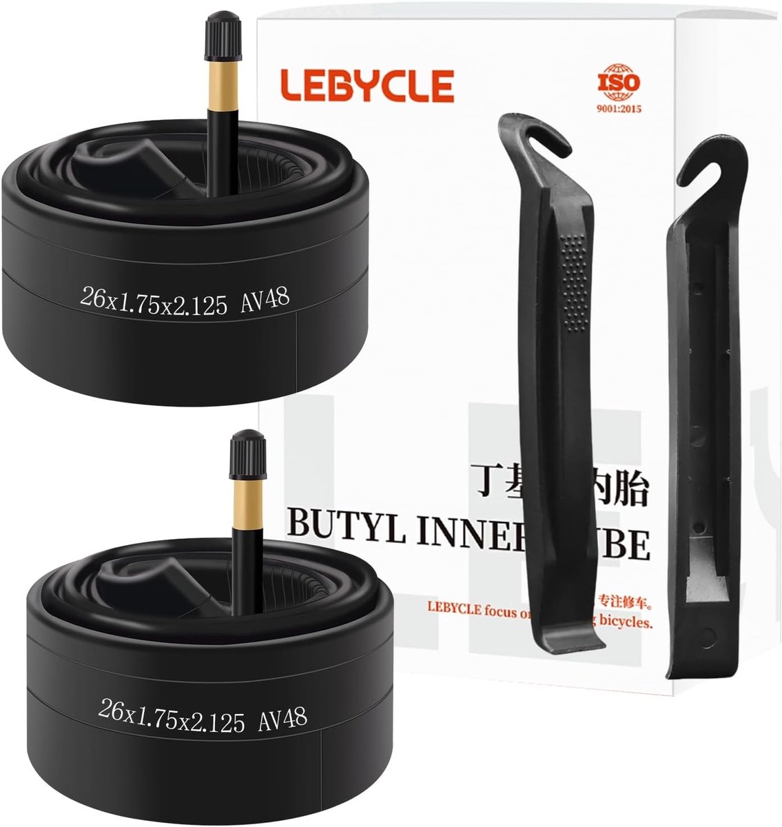Inch Bicycle Inner Tubes, 2 Pack 20 26 27.5 29 1.7-2.15 Inch 700C 18-25C, Schrader and Presta Valve48, for MTB Road - ShopVlot