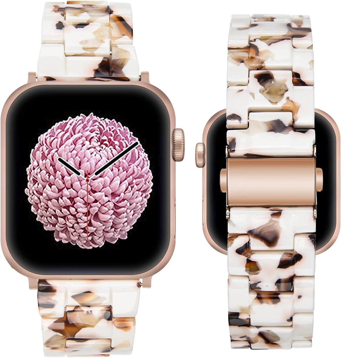 SEURE Compatible with Apple Watch Bracelet 38mm 40mm 41mm 42mm 44mm 45mm, Women Colorful Resin Replacement Bracelet - ShopVlot