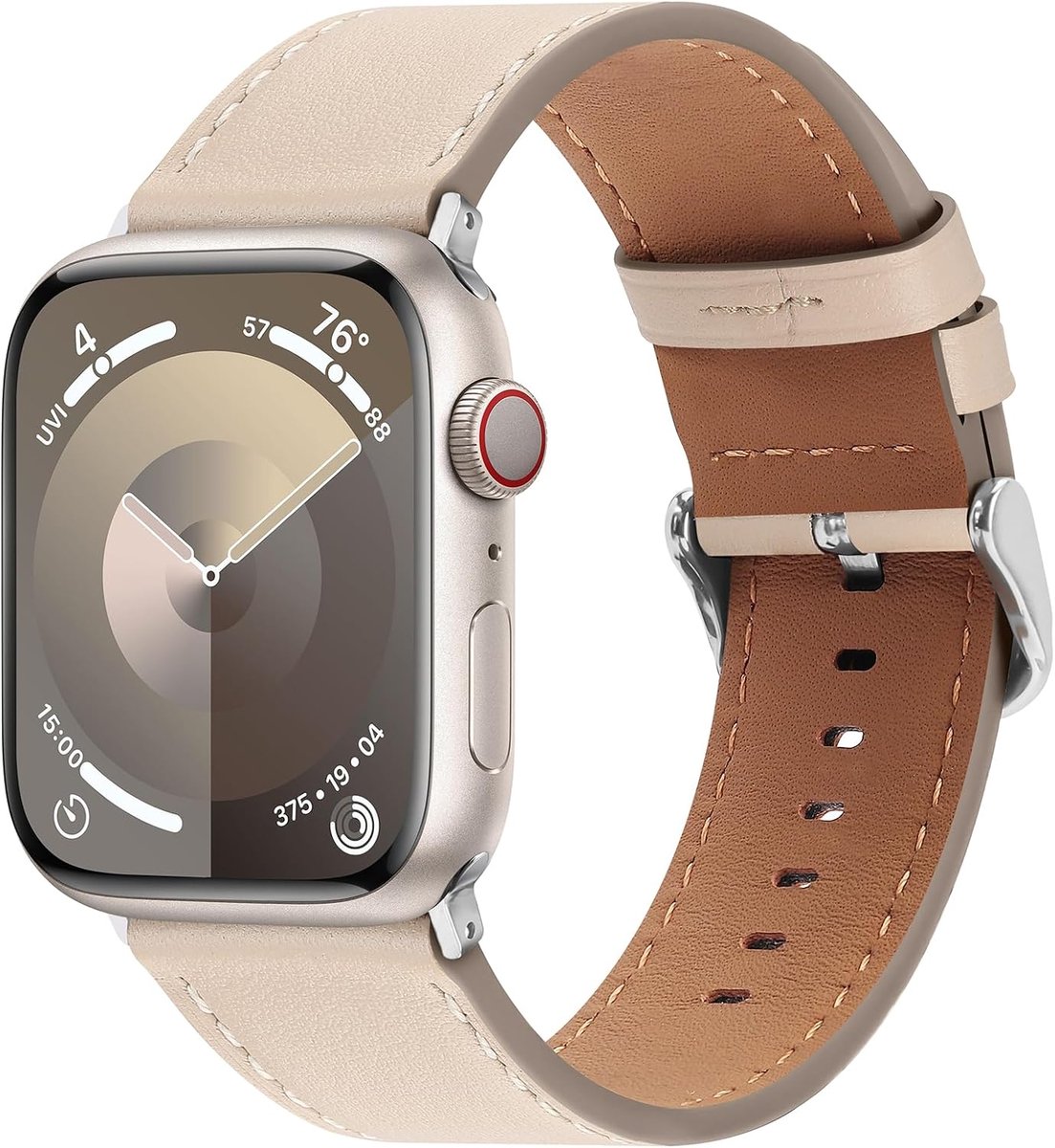 Bisikor Compatible with Apple Watch Strap, 49 mm, 45 mm, 44 mm, 42 mm, 41 mm, 40 mm, 38 mm, Genuine Leather for iWatch - ShopVlot