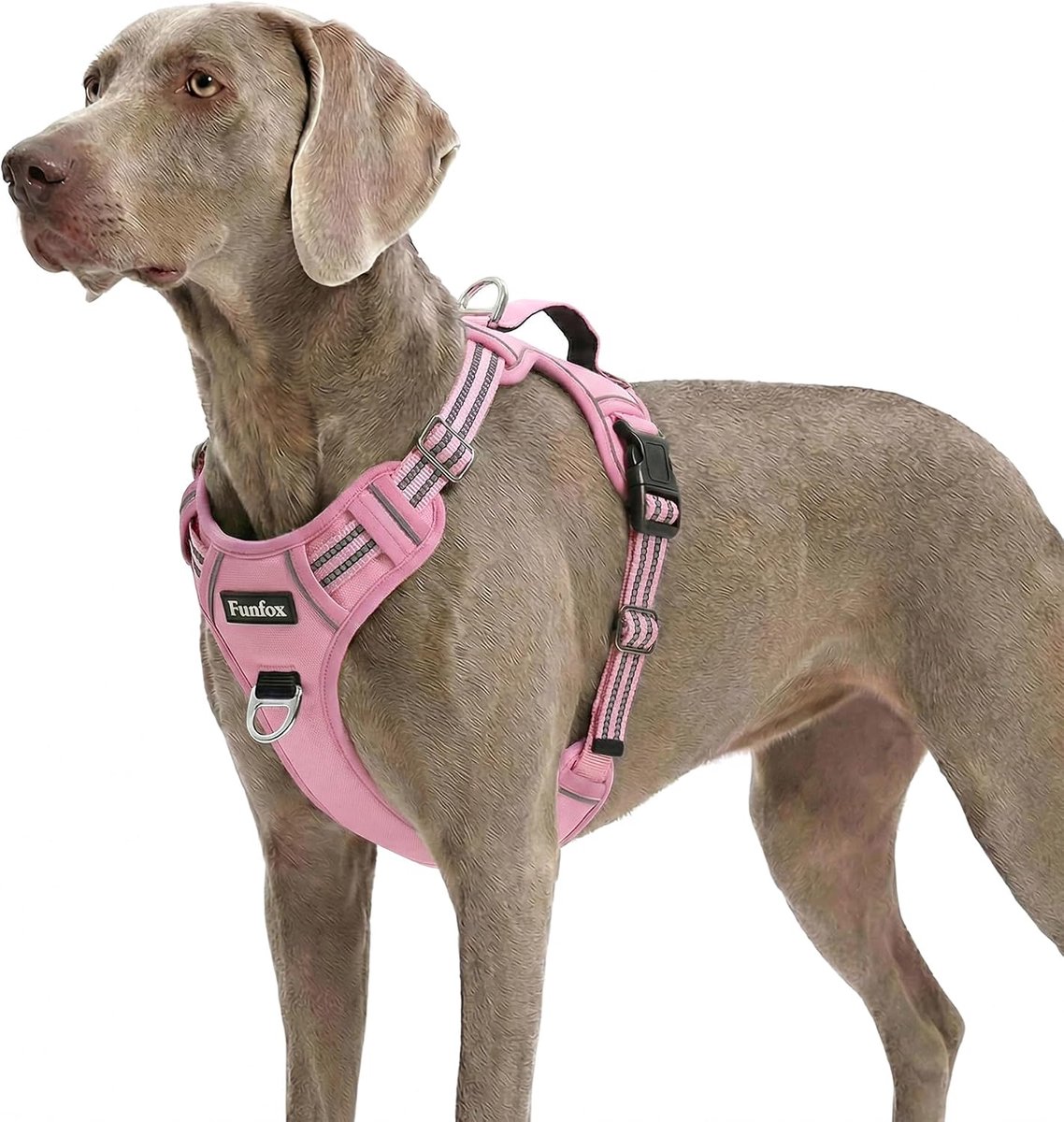 Funfox Hondenharnas voor grote honden, geen trektuigje, instelbaar, anti-trekking, veiligheidsharnas, middelgrote - ShopVlot