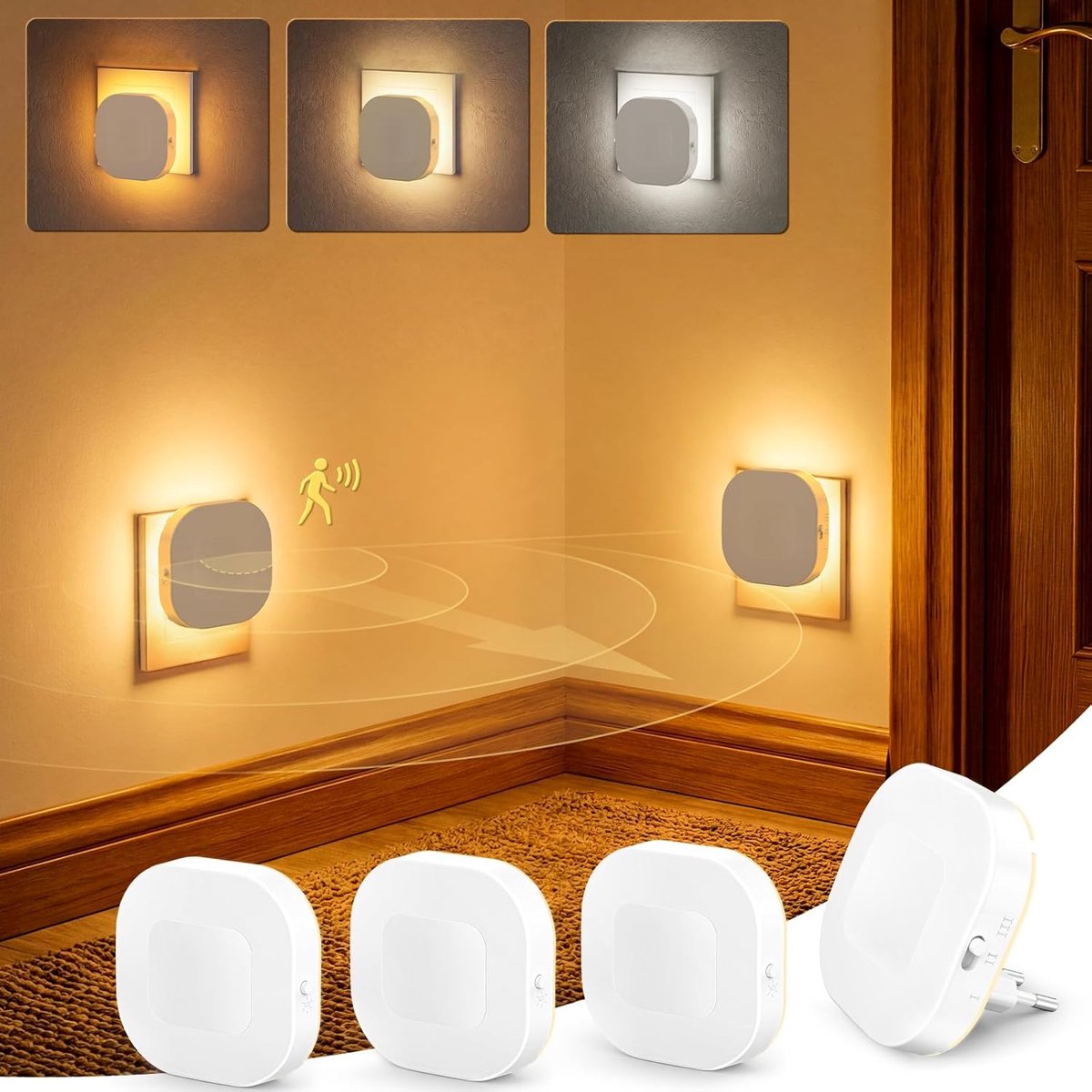 NIORSUN night light socket with motion sensor 4p - ShopVlot