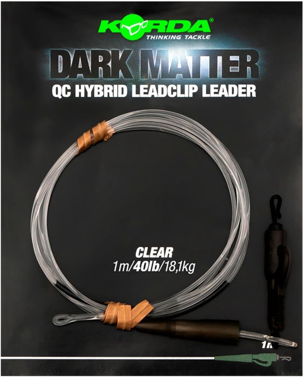 Clip Hybrid Korda Dark Matter Leader 100cm QC Clear - ShopVlot