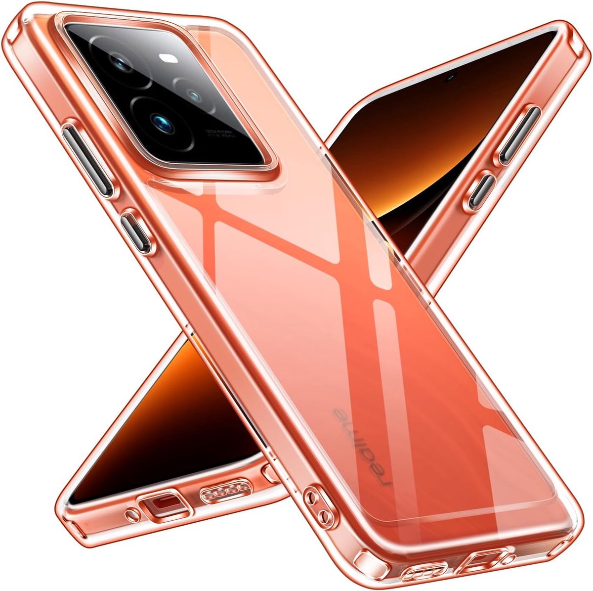 Mobiele hoes voor Realme GT 7 Pro - Slank transparant silicone - Schokbestendig hard PC bumper - ShopVlot