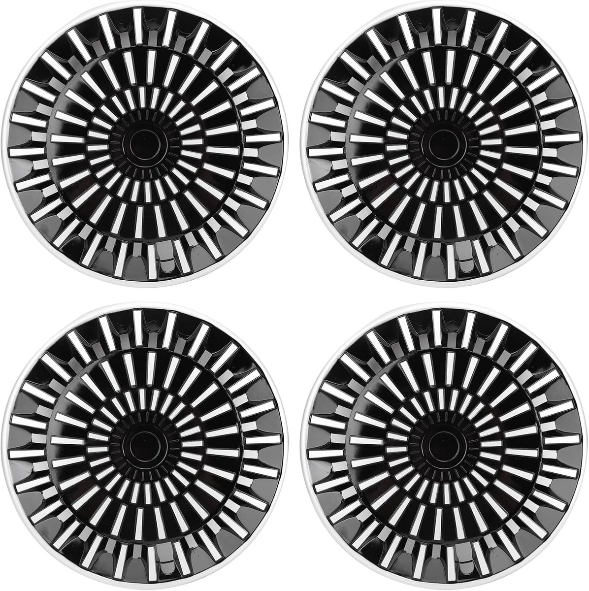 Wieldeksels 14 Inch - Aluminium R14 - Zwart - Bescherming en stijl voor wielen - ShopVlot