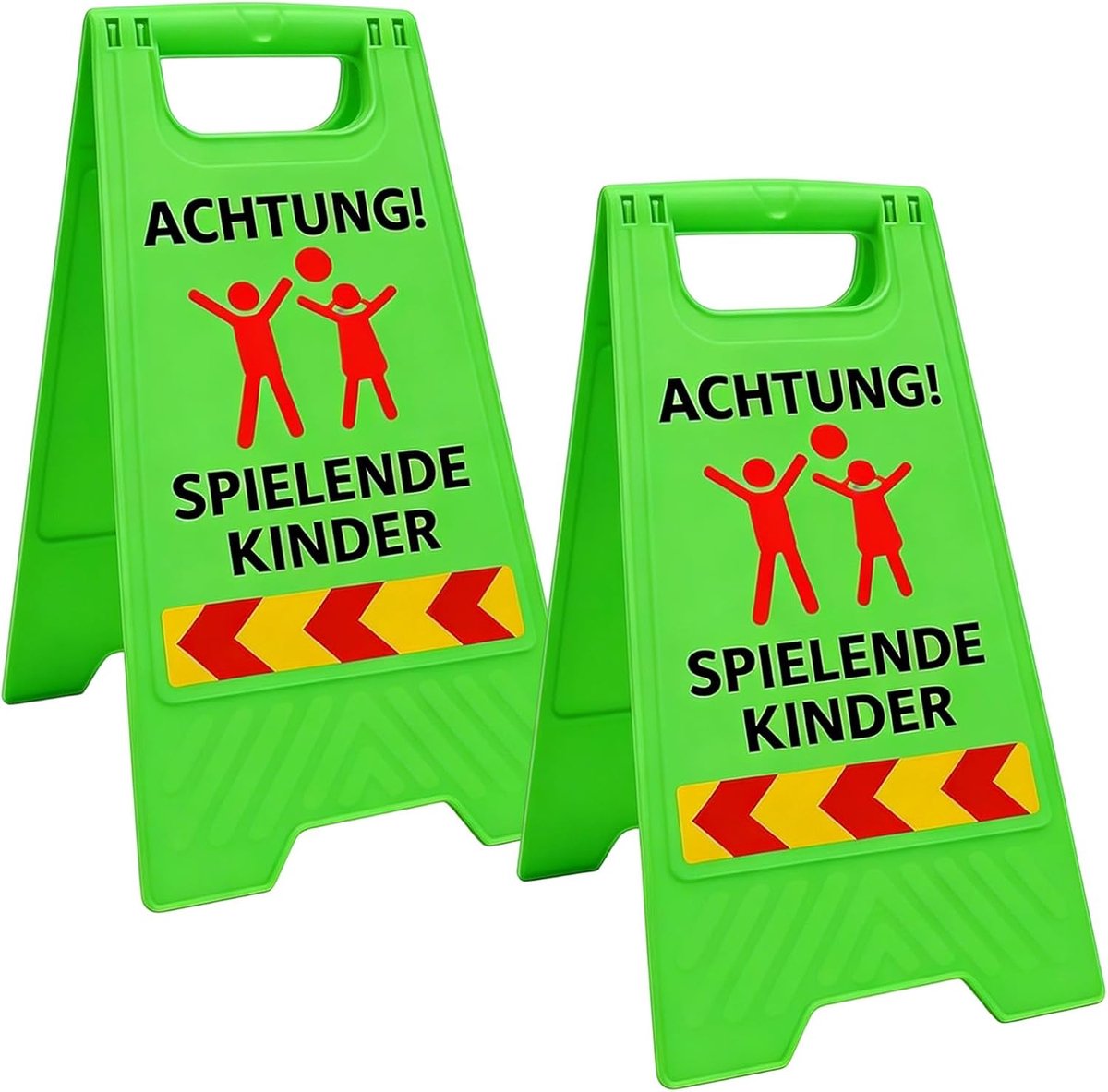 Achtung kinderbordstandaard 61 x 30 cm - opvouwbaar verkeersbord - weerbestendig en uv-stabiel - ShopVlot