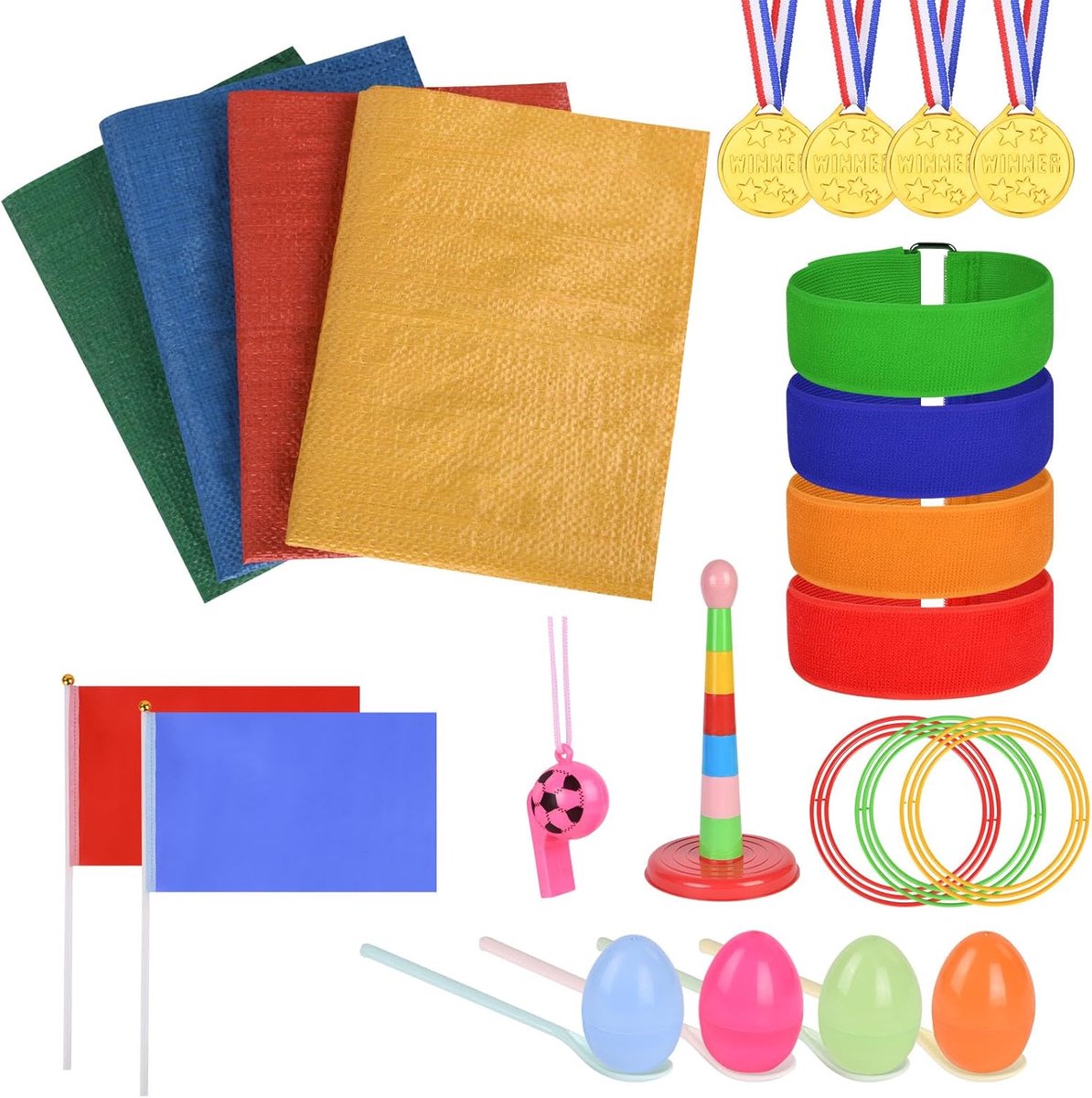 Sportdag set 33-delige outdoor spellen - veelzijdig spelmateriaal - perfecte familiegames - ShopVlot