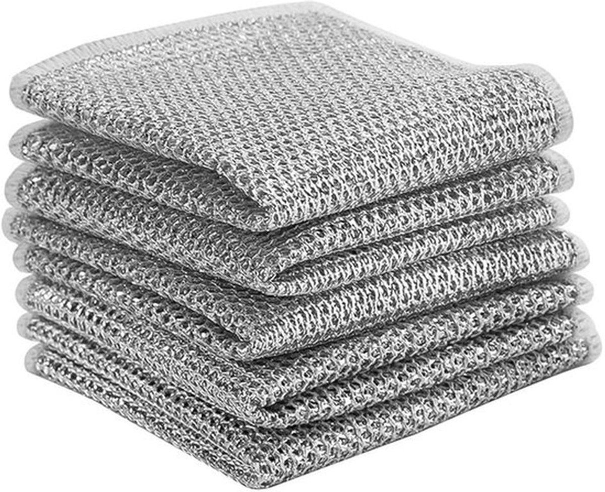 Herbruikbare Vaatdoeken - Draad Vaatdoeken - Non Scratch Schuursponsjes - 10 Stuks - Schoonmaken - Keuken - Diverse Toepassingen