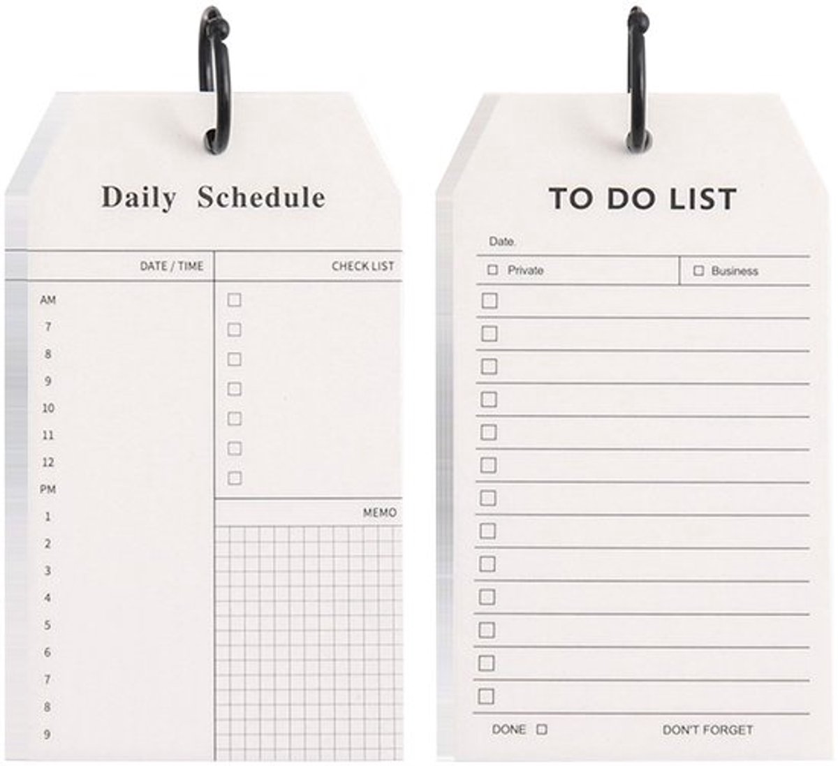 Notitieblok 104 Vellen - Multifunctioneel Kladblok - Draagbaar Memo - To Do Lijst - 8 x 14 cm - Gesp voor Notities - Notitieboek