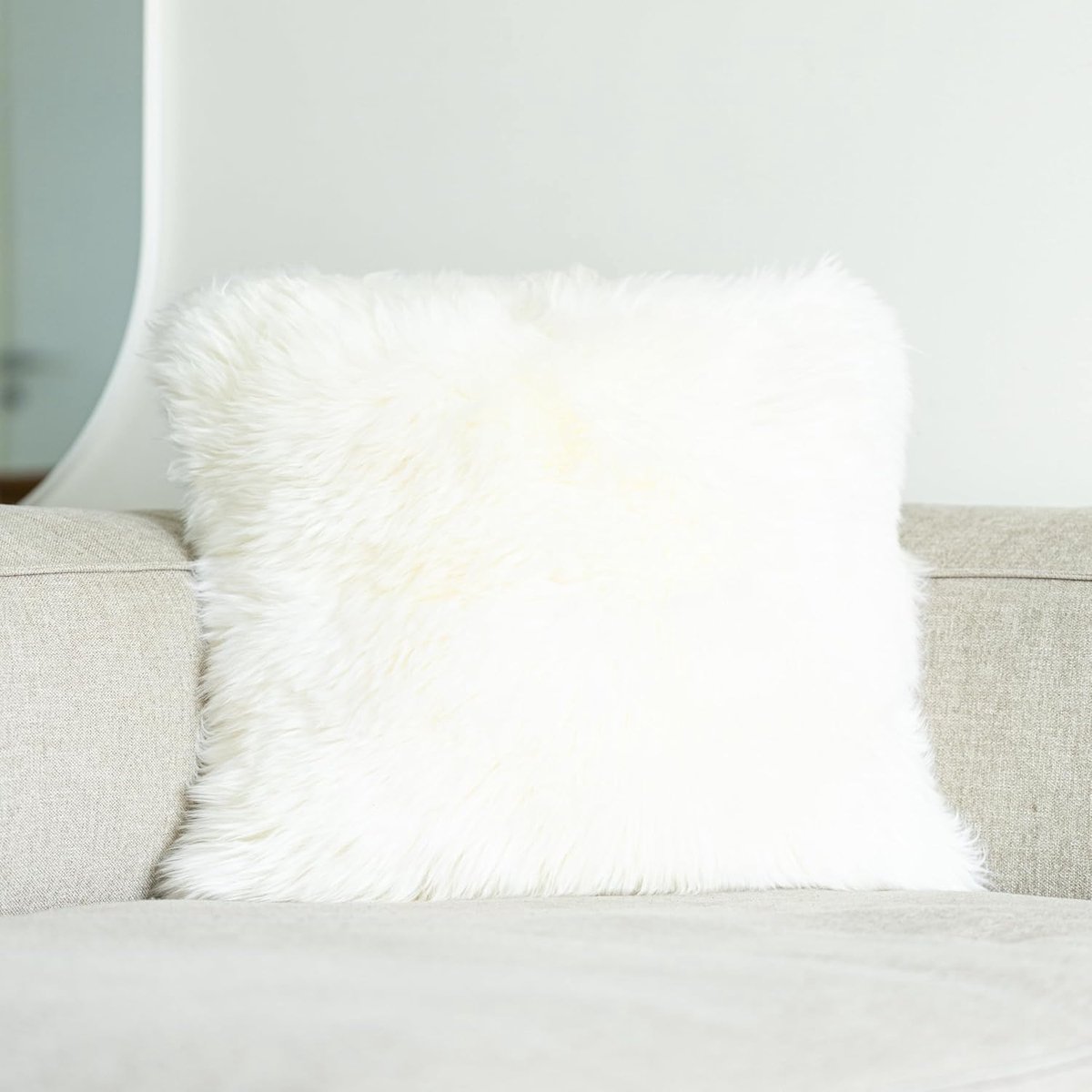 Nordic Sheep Lambskin Pillowcase 50 x 50 cm - Soft Fur for Chairs, Sofa and Bed - ShopVlot