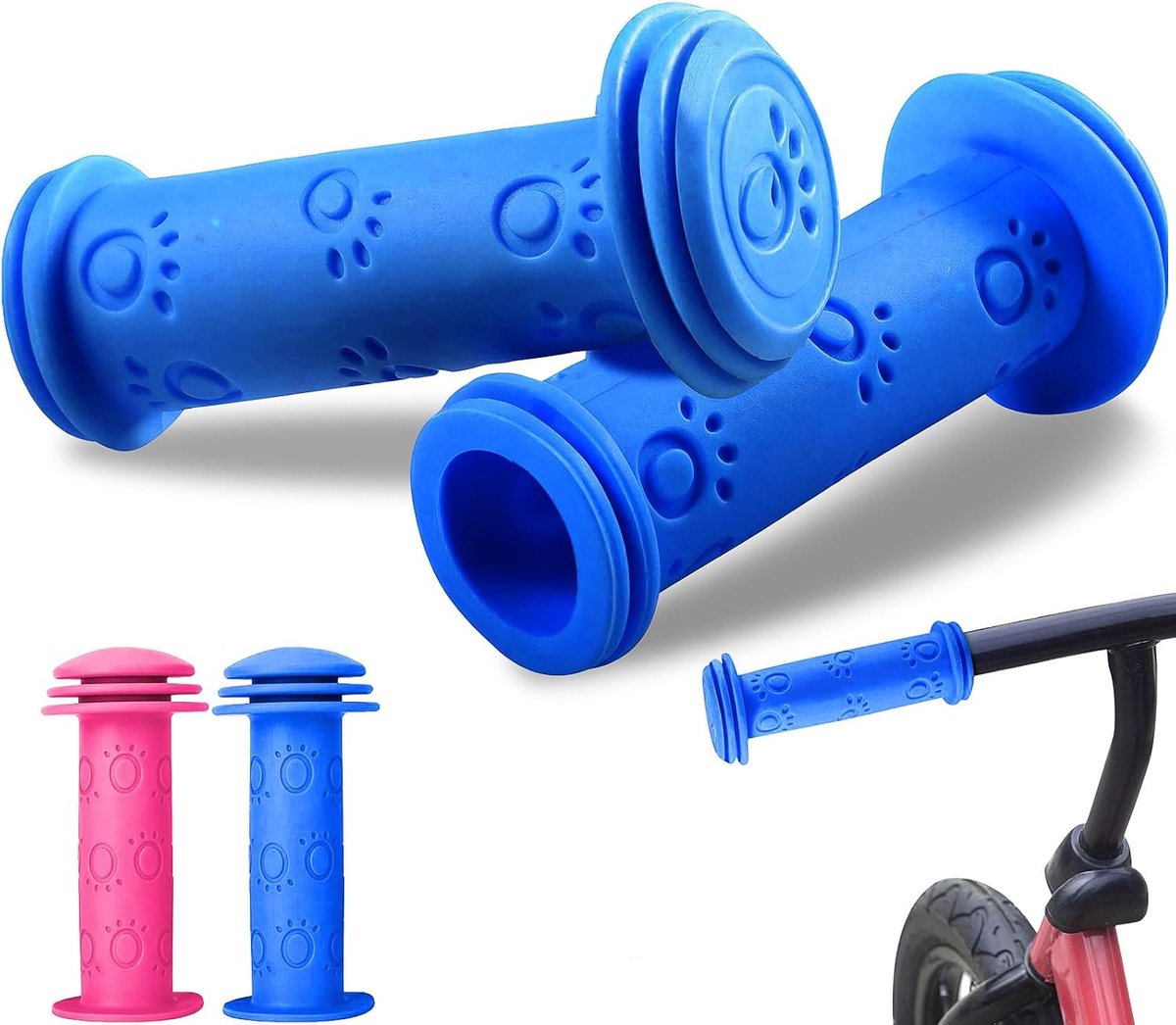 Bicycle Handlebars for Kids, 1 Pair 22mm Non-Slip Rubber Bike Handles for Bike Scooter (Pink) - ShopVlot