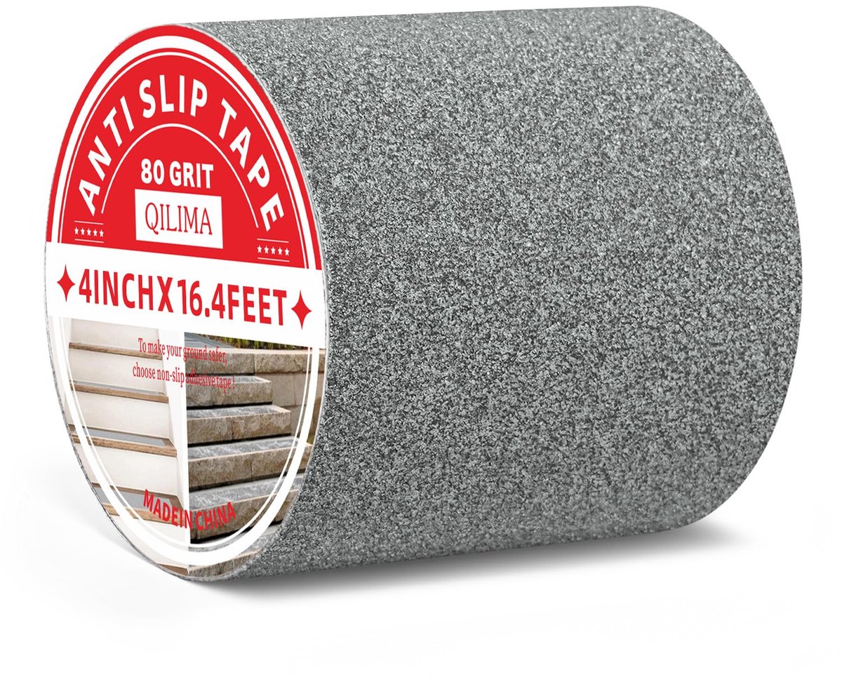 QILIMA Anti-slip Tape Grey High Traction Safety Track Band 100mm x 5m Anti-Slip Adhesive Tape, Strong Traction Grip - ShopVlot
