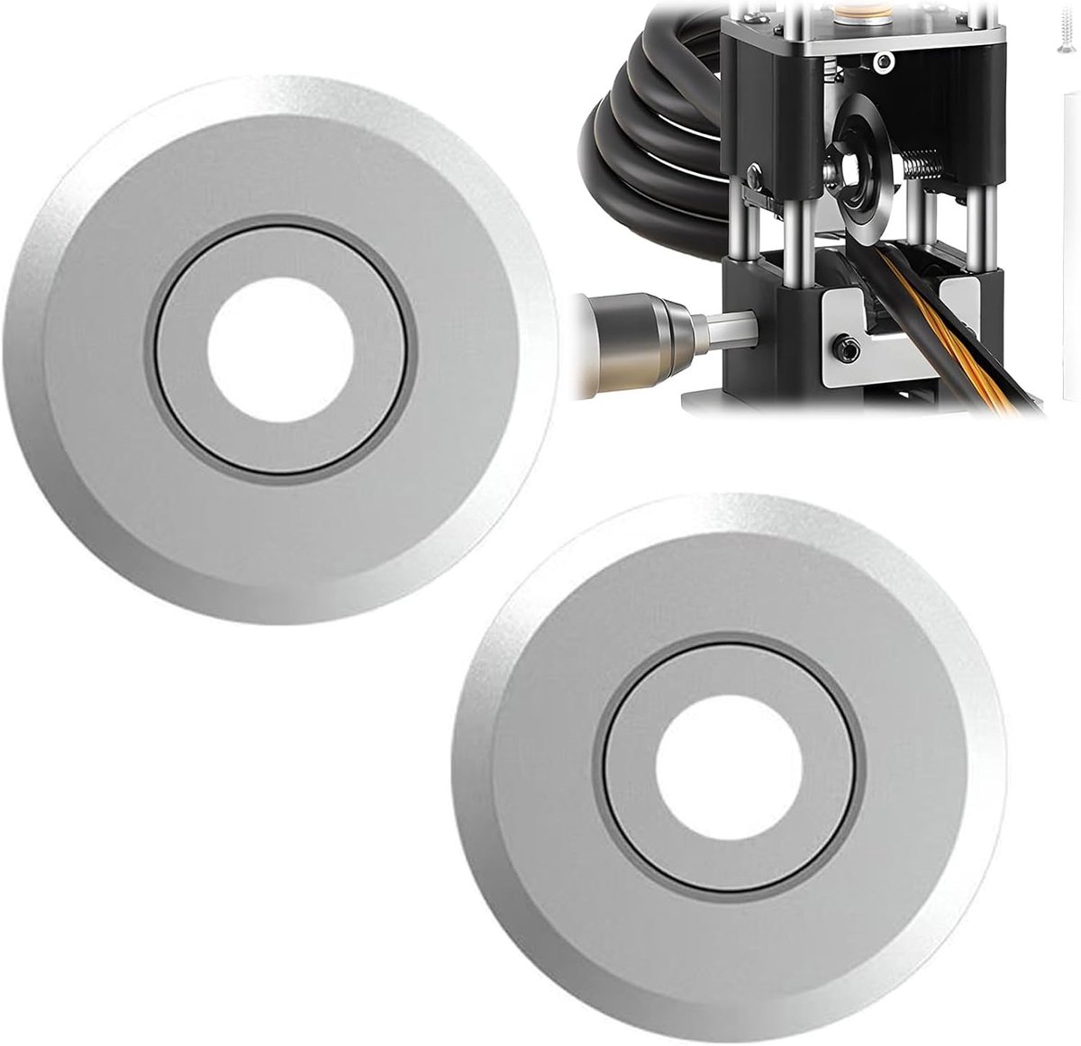 2 stuks elektrische kabelstripper, reservemesjes voor kabelstripper, reservemesjes voor het snijden van stripperschroot - ShopVlot