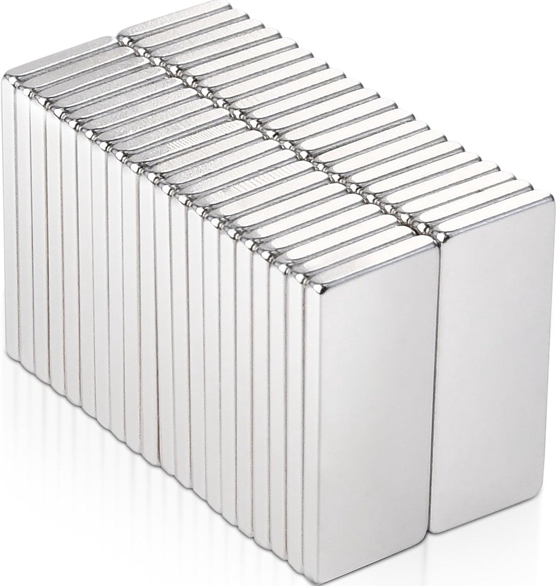 Pack of 40 Magnets Strong 20 x 8 x 1.5 mm Mini Magnets Small Neodymium Magnet Extra Strong Rectangular for Magnetic - ShopVlot