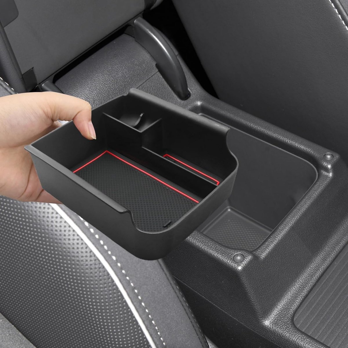 Voor VW Golf MK8 8.5 2020-2024 2025 2026 Centre Console Organizer (Rood) - ShopVlot