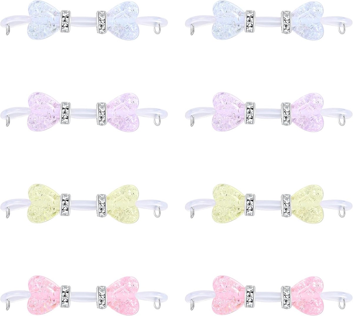 Nipple piercing sieraden - 3 stuks koraal nep-nipple rings - verstelbaar - met vlinderhanger - ShopVlot