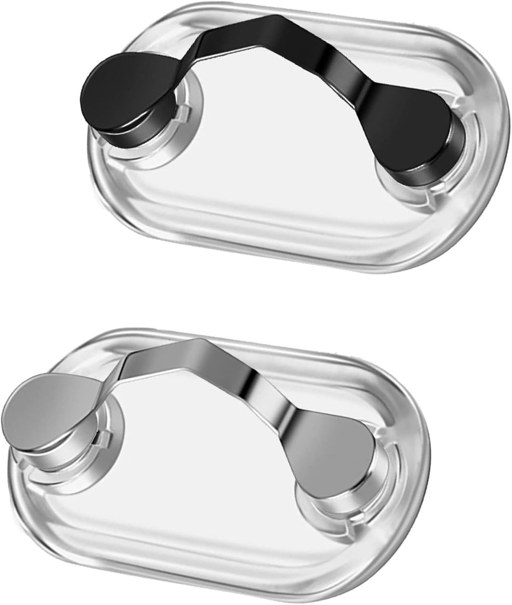 Magnetic Glasses Holder, 2 Pieces Magnetic Glasses Holder, Stainless Steel Magnetic Glasses Holder, Portable Glasses - ShopVlot