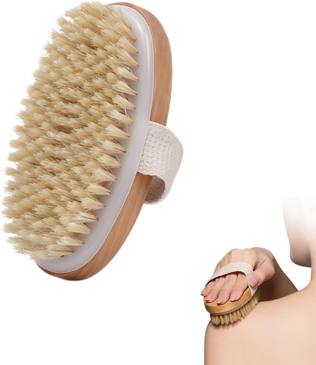Droogborstel, lymfedrainage, droge borstel, cellulitisborstel, droge borstel, lichaamsborstel, lichaamsborstel - ShopVlot