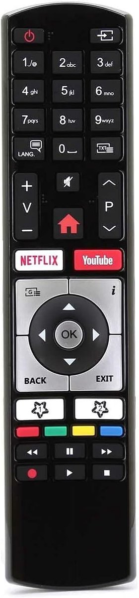 RC4318P Replacement Remote Control Fit For Telefunken 32DTH531 40DTF531 49DTU652 55DTU652 D32H287M4CWI D32H289N4CWI - ShopVlot