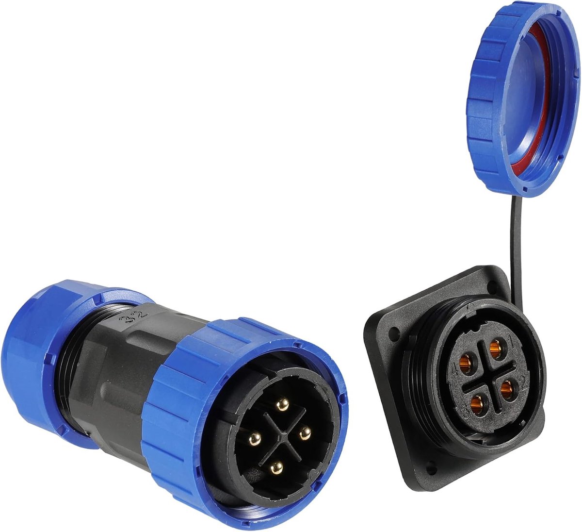 TY32 4 Pin Solderless Screw Terminal Connector, IP68 Waterproof Quick Release Plug for Industrial Automation and - ShopVlot