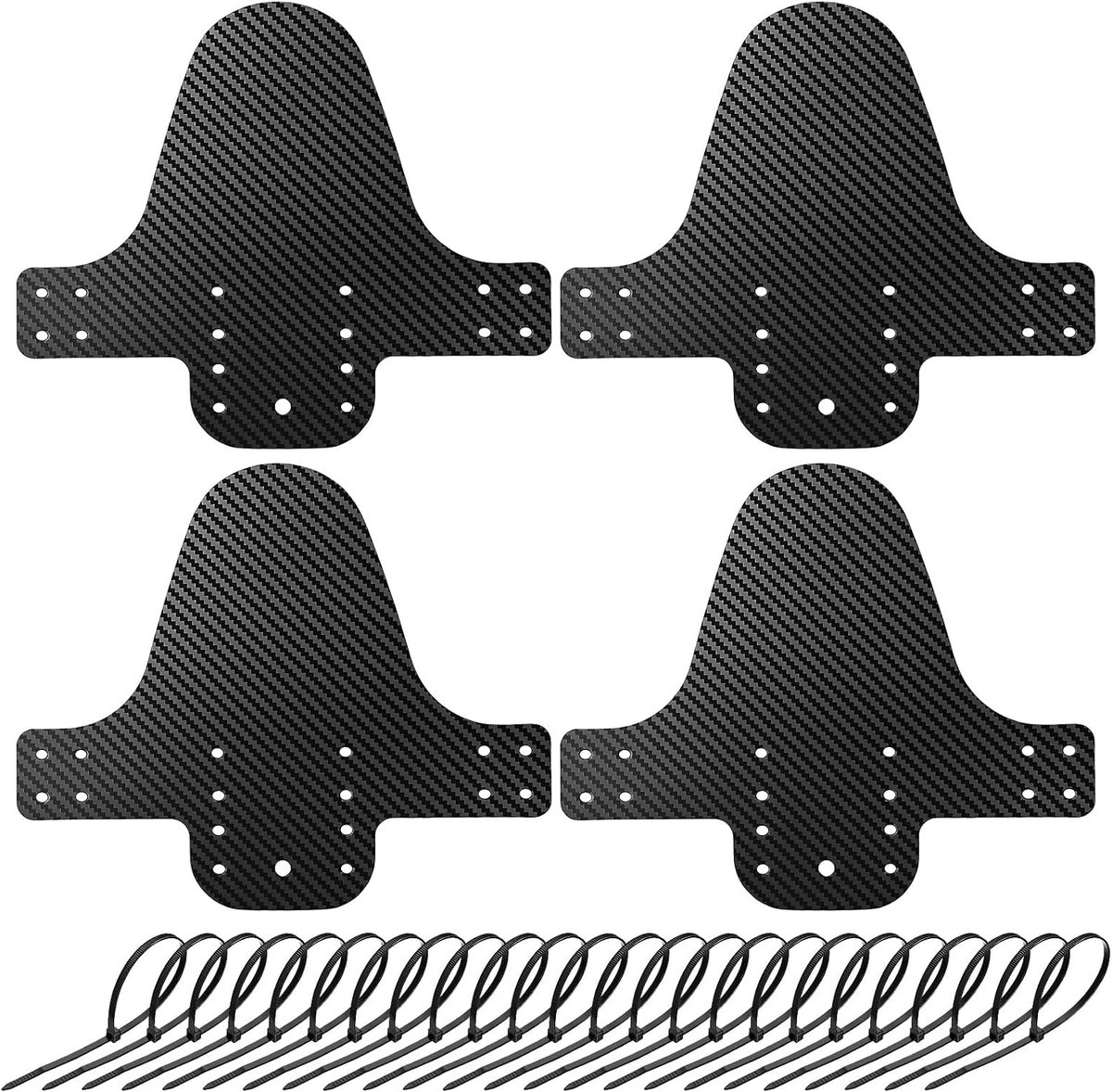 4 stuks spatborden voor mountainbike spatborden accessoires, mountainbike spatborden, MTB spatborden voor en achter - ShopVlot