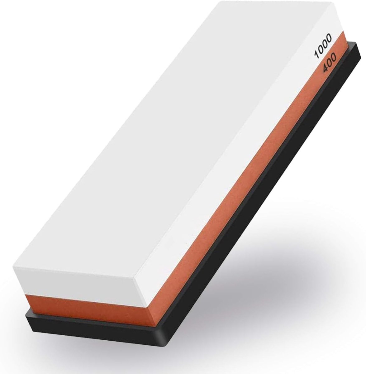 Double-sided sharpening stones, grit 400/1000, 2-EN-1, stone knife, professional hand sharpener with non-slip silicone - ShopVlot