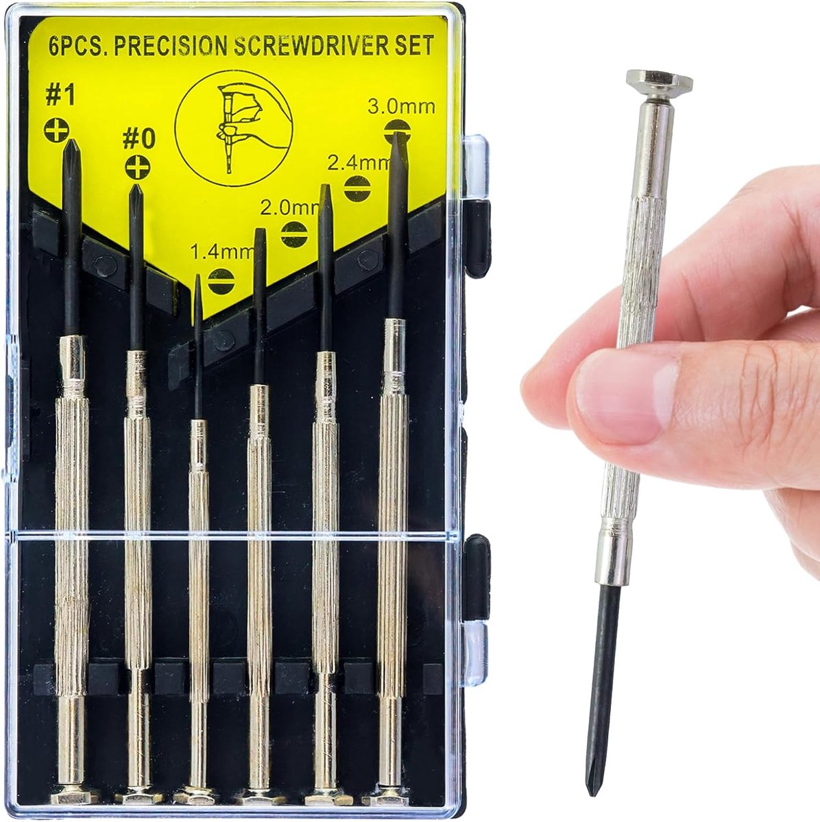 Mini schroevendraaierset 6-in-1 - precisie - anti-statisch - ideaal voor brillen en horloges - ShopVlot