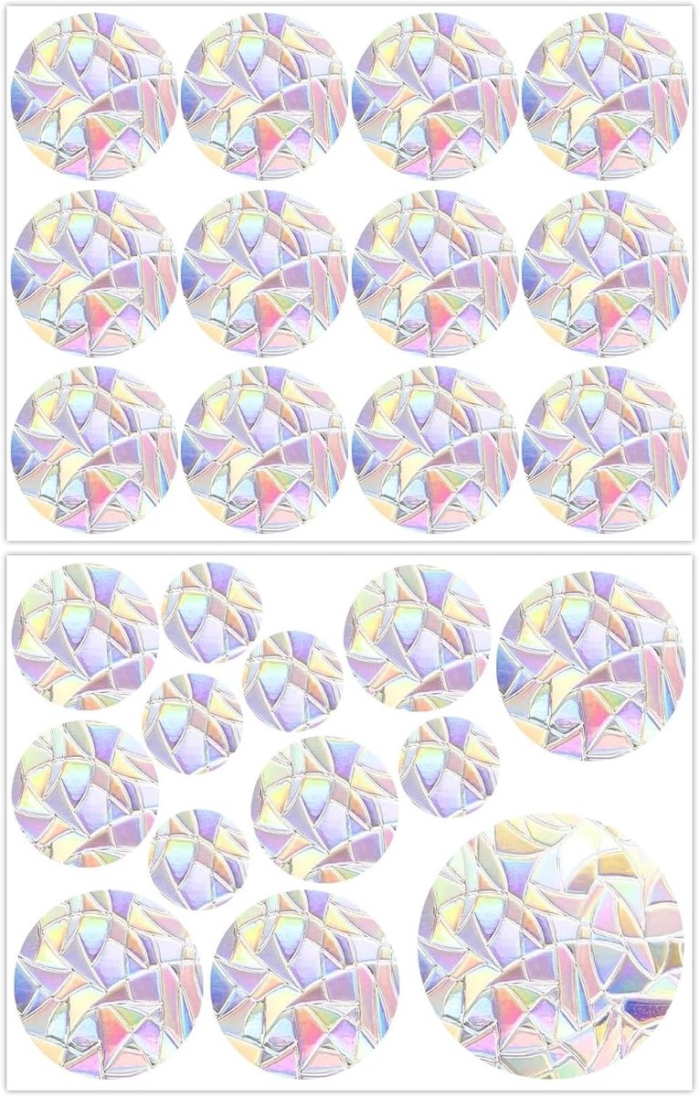 Raamstickers rond prisma's - Regenboog raamfolie - Vogelbescherming tegen aanrijding - Creëer een kleurrijke sfeer - ShopVlot